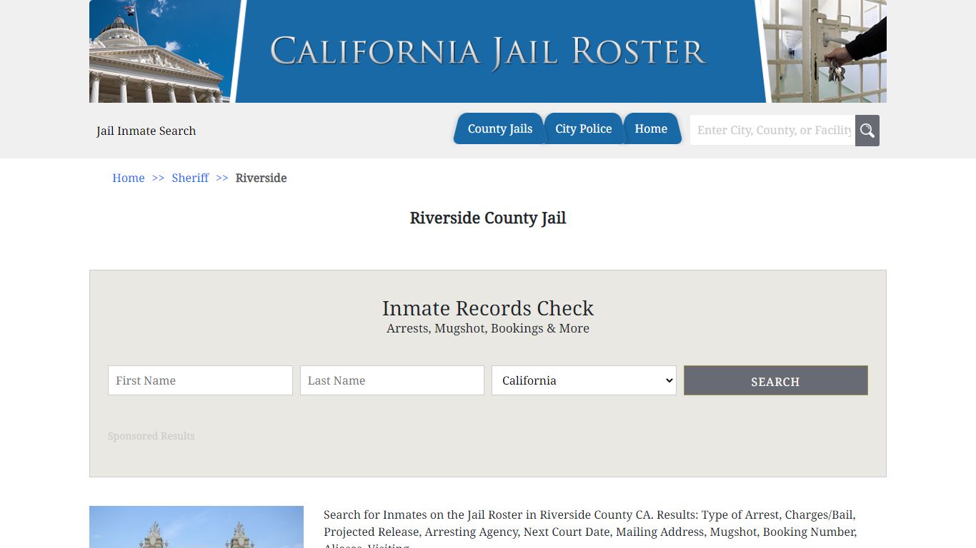 Riverside County Jail | Jail Roster Search